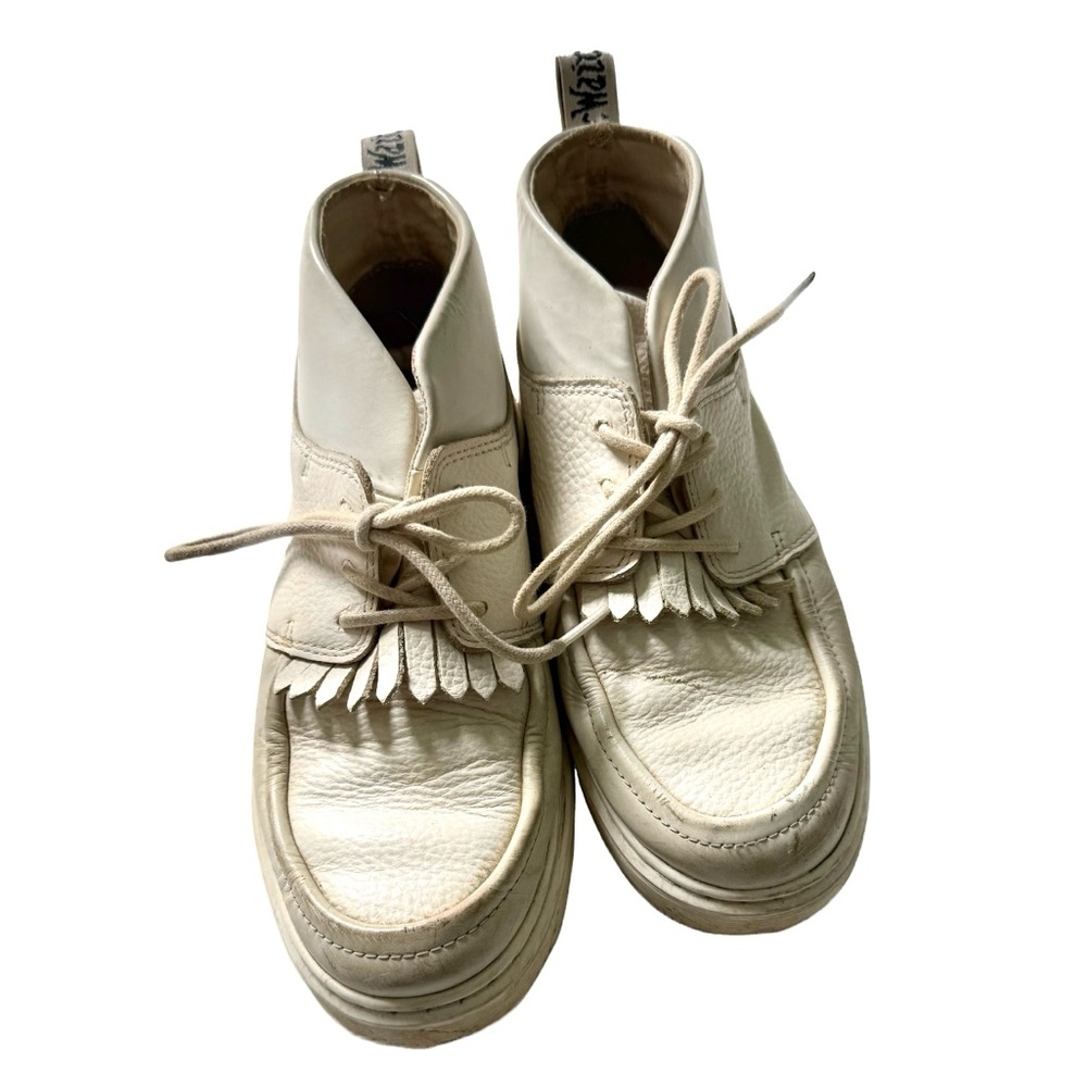 Dr. martens Jemina white leather boots